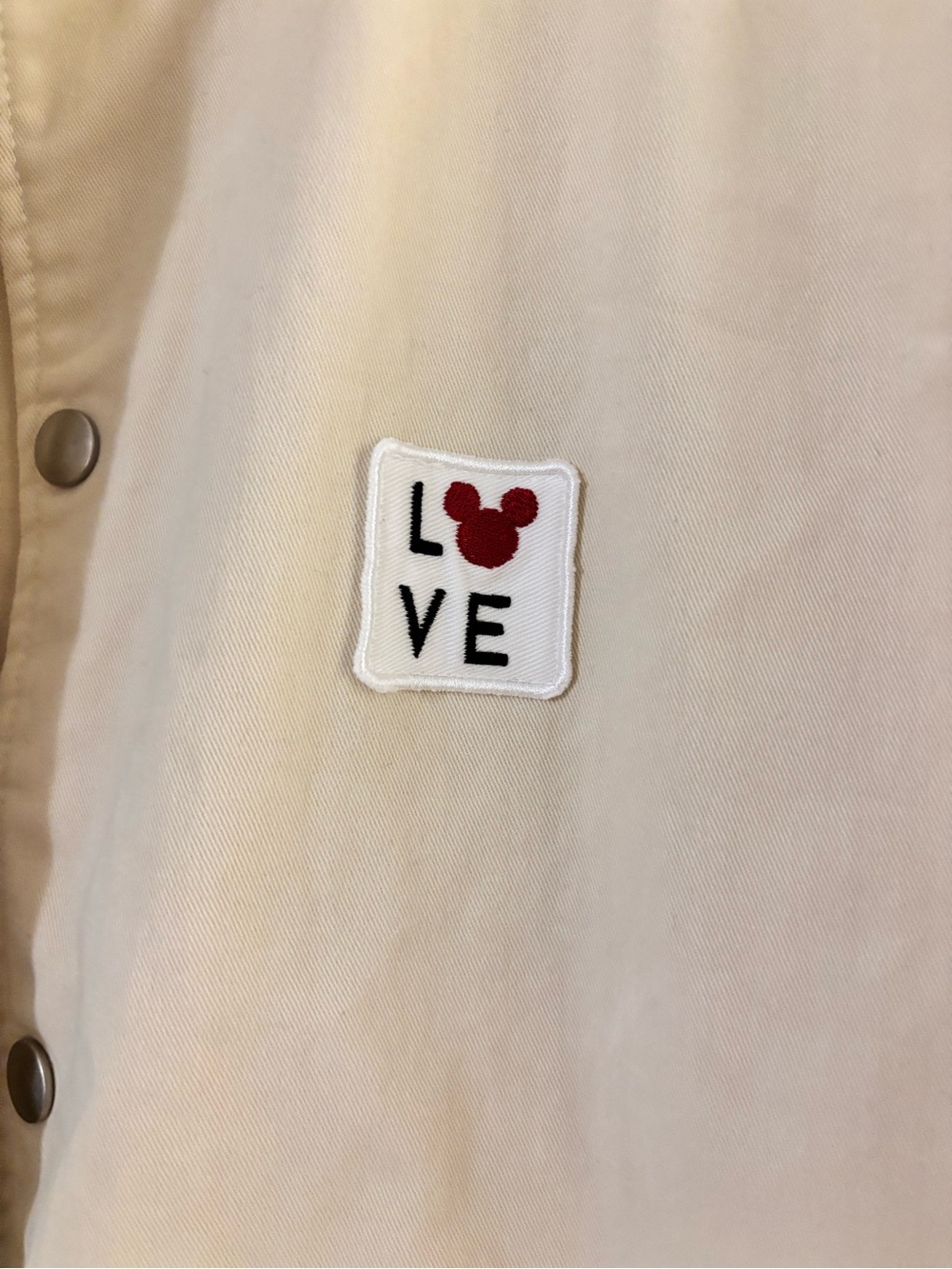 Zara Disney Love  Collab Beige  Cream Bomber Jacket XL - Picture 2 of 7